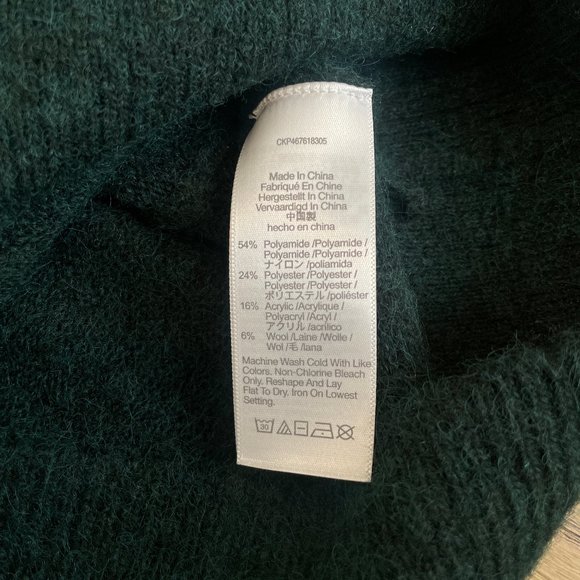 NWT Madewell Vinson Shawl-Collar Sweater, Green, XXS - Picture 5 of 10